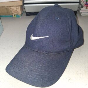 Nike Club Cap Hat | Navy Blue w/ Embroidered Swoosh Strapback 100% Cotton